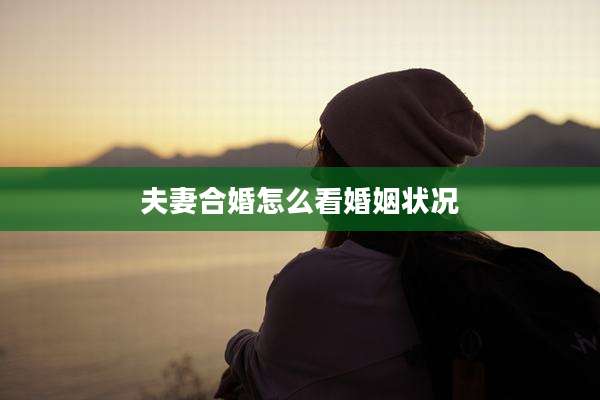 夫妻合婚怎么看婚姻状况