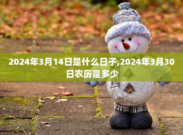 2024年3月14日是什么日子,2024年3月30日农历是多少
