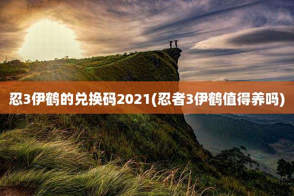 忍3伊鹤的兑换码2021(忍者3伊鹤值得养吗)
