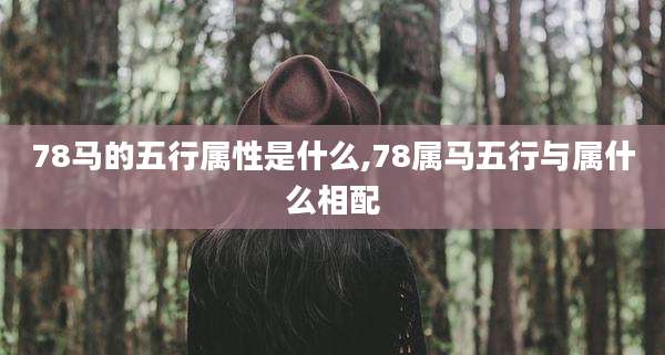78马的五行属性是什么,78属马五行与属什么相配