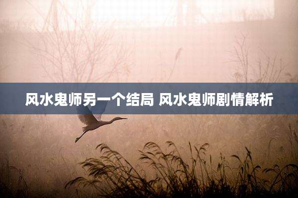 风水鬼师另一个结局 风水鬼师剧情解析