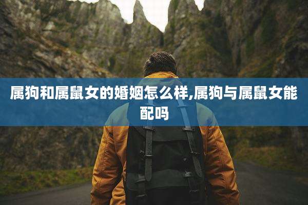 属狗和属鼠女的婚姻怎么样,属狗与属鼠女能配吗
