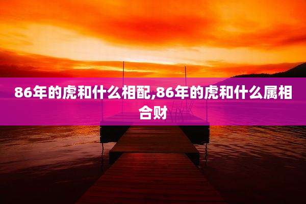 86年的虎和什么相配,86年的虎和什么属相合财