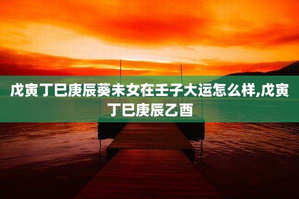 戊寅丁巳庚辰葵未女在壬子大运怎么样,戊寅丁巳庚辰乙酉