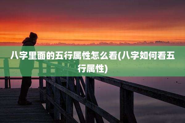 八字里面的五行属性怎么看(八字如何看五行属性)