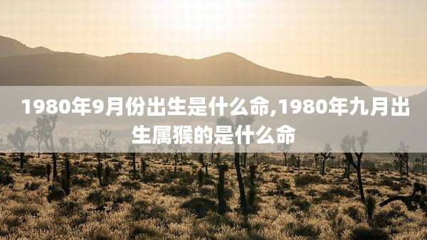 1980年9月份出生是什么命,1980年九月出生属猴的是什么命