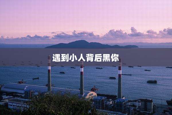 遇到小人背后黑你