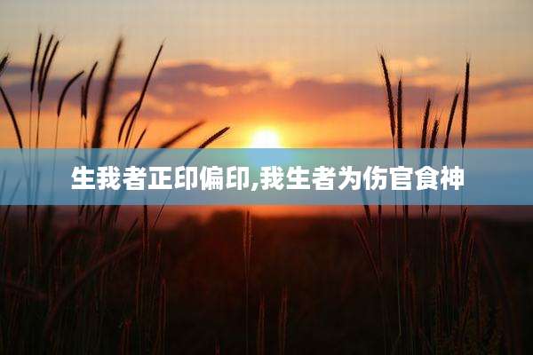 生我者正印偏印,我生者为伤官食神