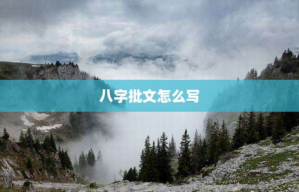 八字批文怎么写