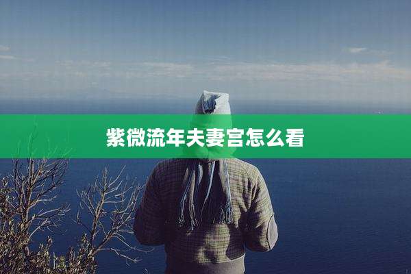 紫微流年夫妻宫怎么看