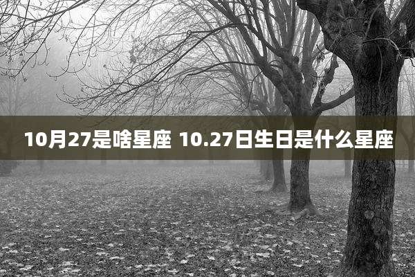 10月27是啥星座 10.27日生日是什么星座