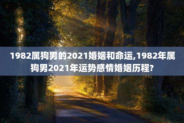 1982属狗男的2021婚姻和命运,1982年属狗男2021年运势感情婚姻历程?