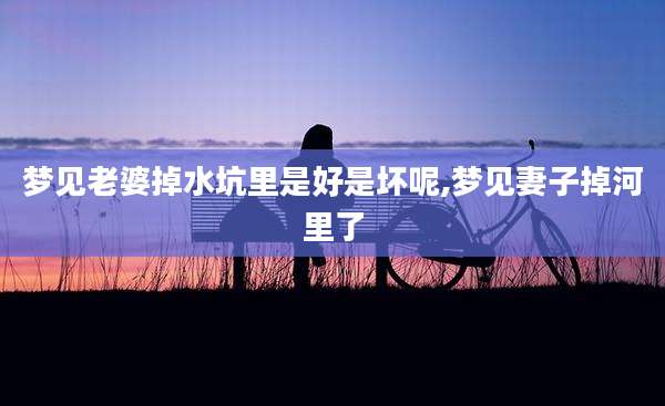梦见老婆掉水坑里是好是坏呢,梦见妻子掉河里了
