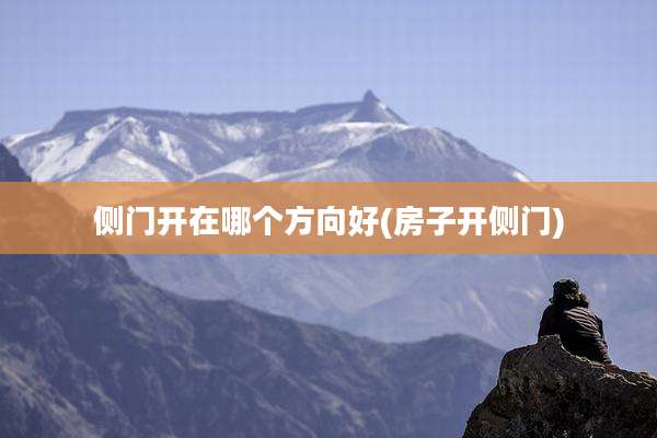 侧门开在哪个方向好(房子开侧门)