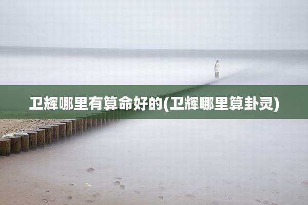 卫辉哪里有算命好的(卫辉哪里算卦灵)