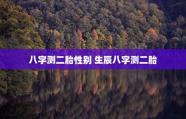 八字测二胎性别 生辰八字测二胎
