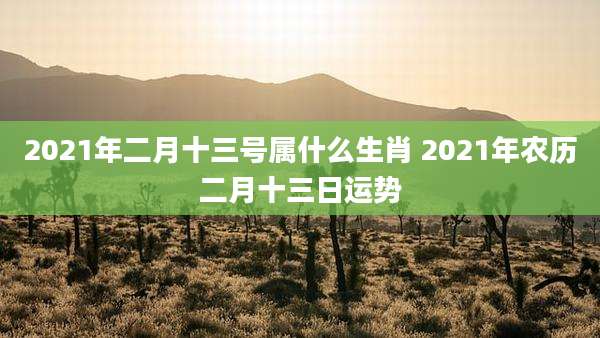 2021年二月十三号属什么生肖 2021年农历二月十三日运势
