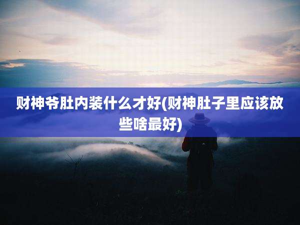 财神爷肚内装什么才好(财神肚子里应该放些啥最好)