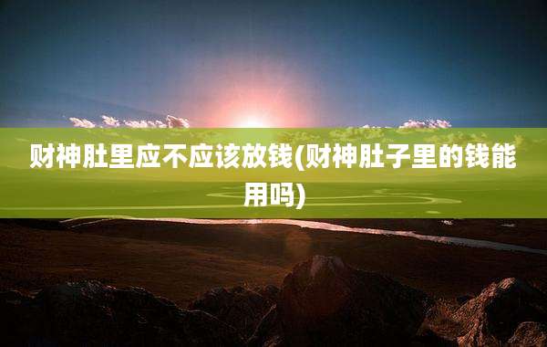 财神肚里应不应该放钱(财神肚子里的钱能用吗)