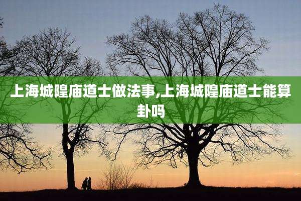 上海城隍庙道士做法事,上海城隍庙道士能算卦吗