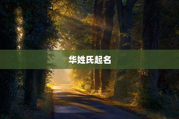 华姓氏起名