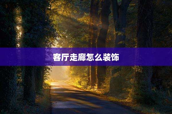 客厅走廊怎么装饰