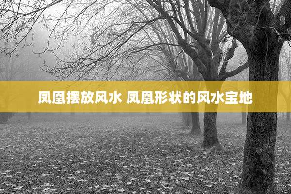 凤凰摆放风水 凤凰形状的风水宝地