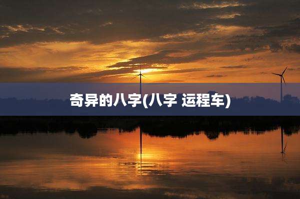 奇异的八字(八字 运程车)