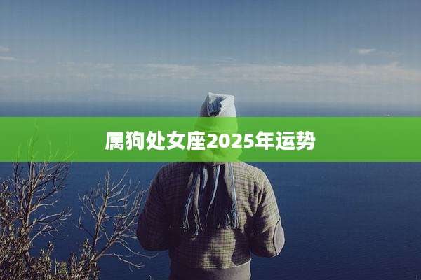 属狗处女座2025年运势