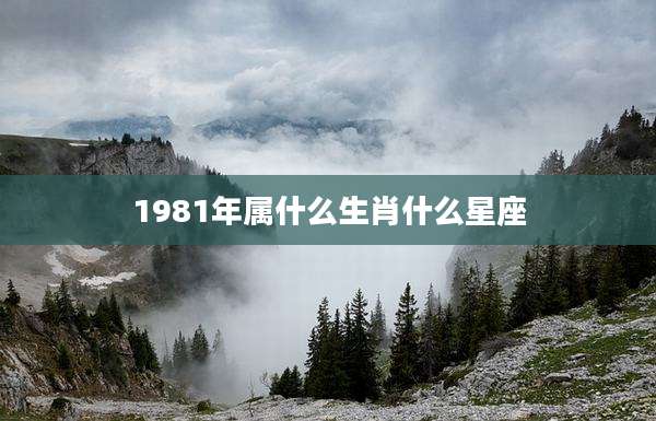 1981年属什么生肖什么星座