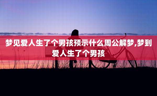 梦见爱人生了个男孩预示什么周公解梦,梦到爱人生了个男孩