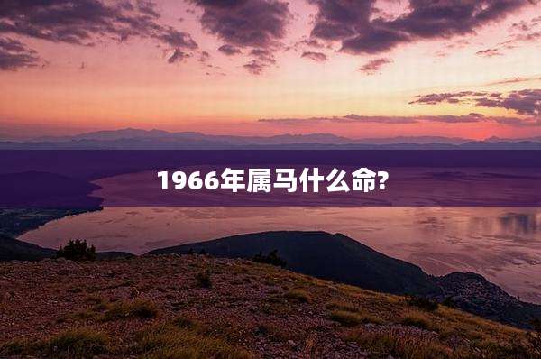 1966年属马什么命?