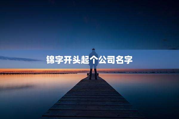 锦字开头起个公司名字
