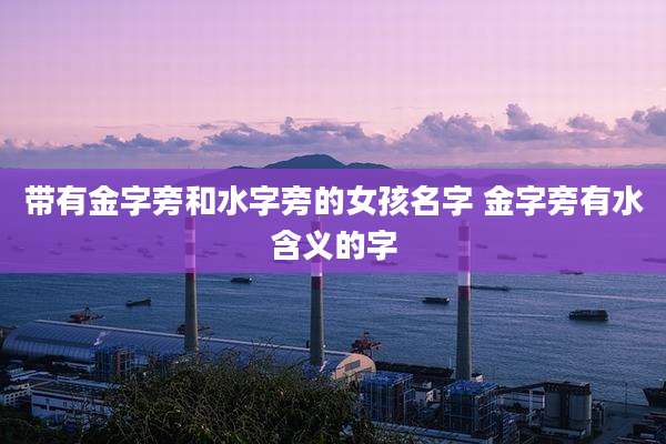 带有金字旁和水字旁的女孩名字 金字旁有水含义的字