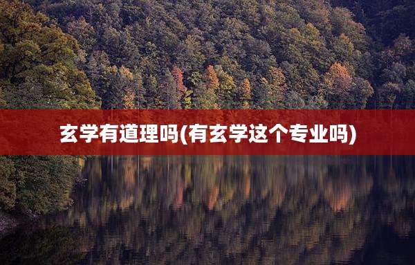 玄学有道理吗(有玄学这个专业吗)