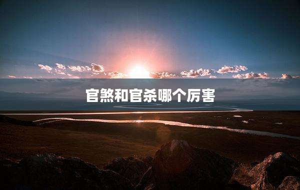官煞和官杀哪个厉害