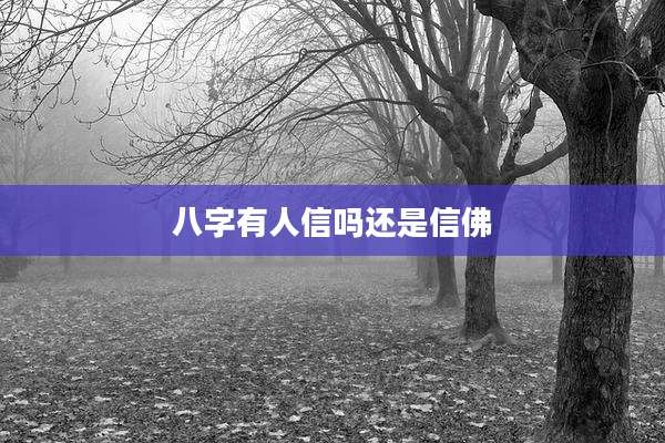 八字有人信吗还是信佛