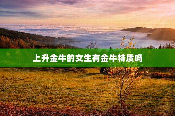 上升金牛的女生有金牛特质吗
