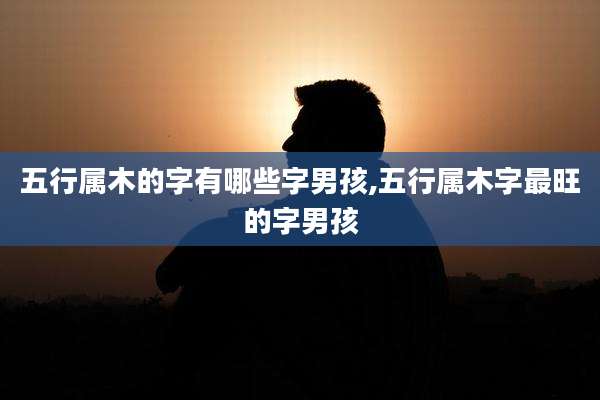 五行属木的字有哪些字男孩,五行属木字最旺的字男孩