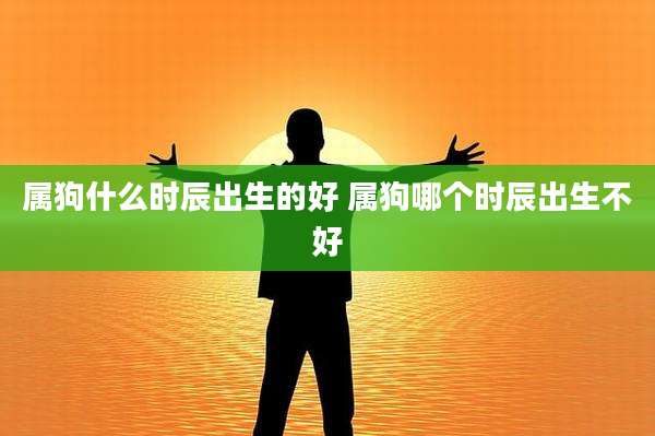 属狗什么时辰出生的好 属狗哪个时辰出生不好