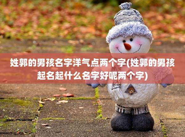姓郭的男孩名字洋气点两个字(姓郭的男孩起名起什么名字好呢两个字)