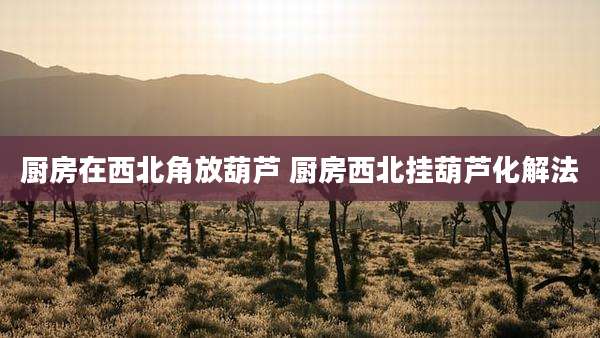 厨房在西北角放葫芦 厨房西北挂葫芦化解法