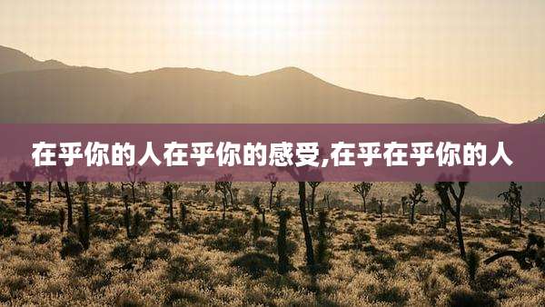 在乎你的人在乎你的感受,在乎在乎你的人