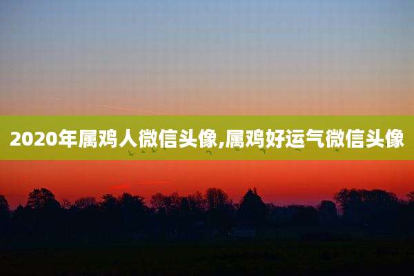 2020年属鸡人微信头像,属鸡好运气微信头像