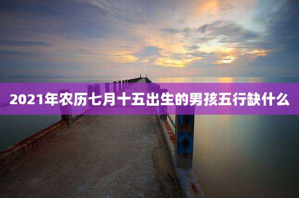 2021年农历七月十五出生的男孩五行缺什么