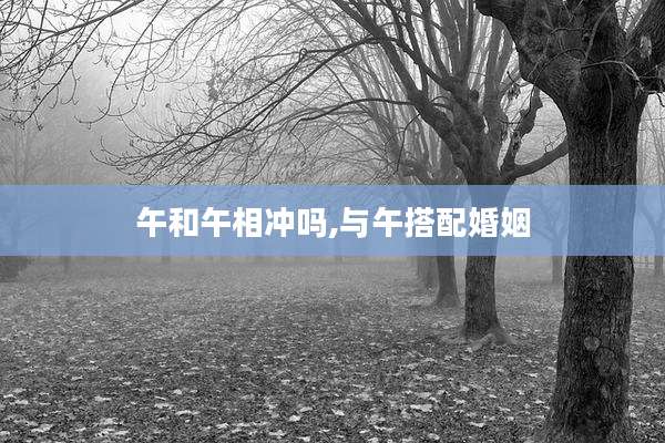 午和午相冲吗,与午搭配婚姻