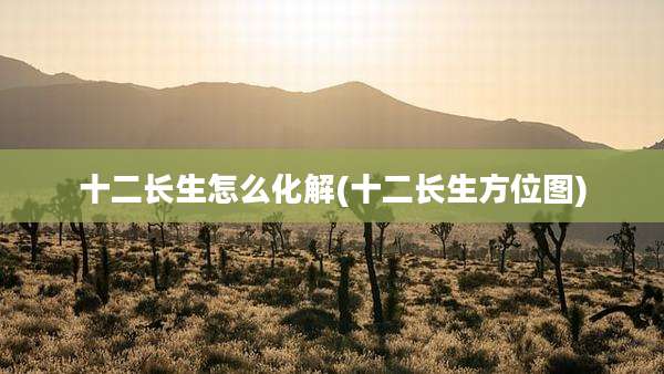 十二长生怎么化解(十二长生方位图)