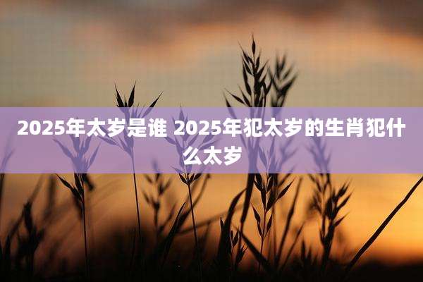 2025年太岁是谁 2025年犯太岁的生肖犯什么太岁