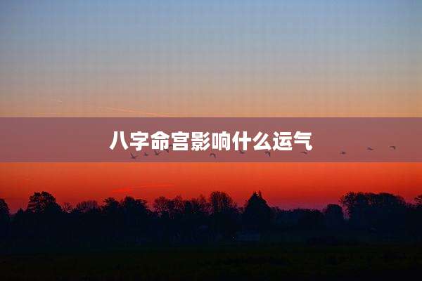 八字命宫影响什么运气