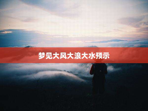梦见大风大浪大水预示
